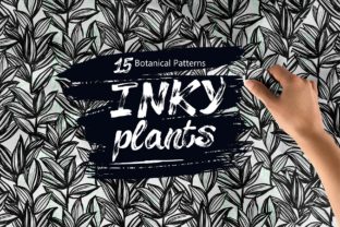Download Inky Plants - 15 Botanical Patterns - Premium Resources