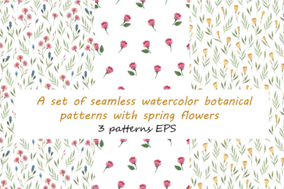 Download Seamless Watercolor Botanical Patterns - Premium Resources