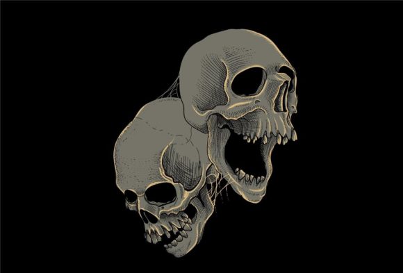 Download Skull and Spider Web Vector Illustration - Spider web vector Collection