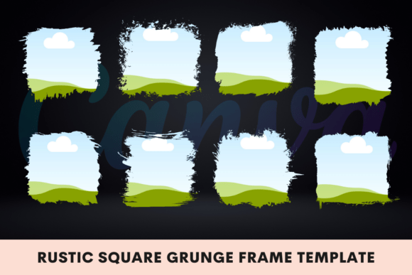 Download Rustic Square Grunge Frame Template - Frame Collection