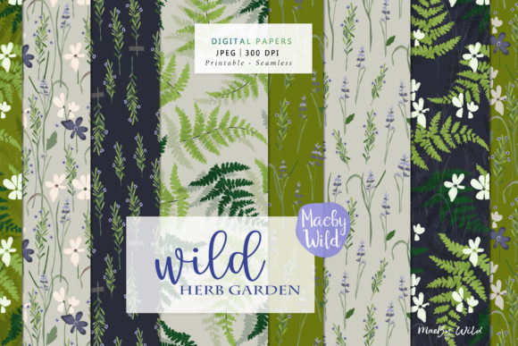 Download Botanical Patterns Wild Herb Garden - Botanical patterns Collection