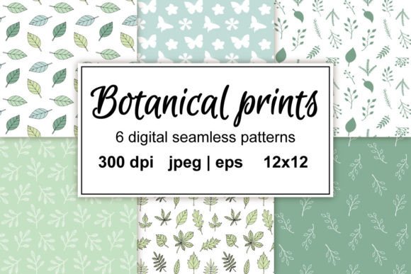 Download Set of Botanical Patterns - Botanical patterns Collection