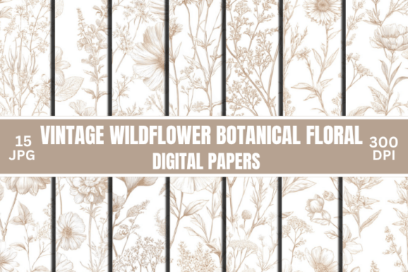 Download Vintage Wildflower Botanical Patterns - Botanical patterns Collection