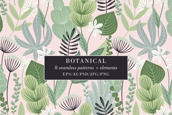 Download Botanical Patterns &amp; Elements - Botanical patterns Collection