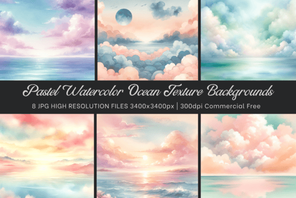 Download Watercolor Ocean Sky Texture Background - Texture background Collection